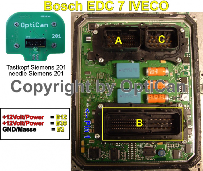 Bosch EDC 7 (Iveco Truck) pinout diagram 1
